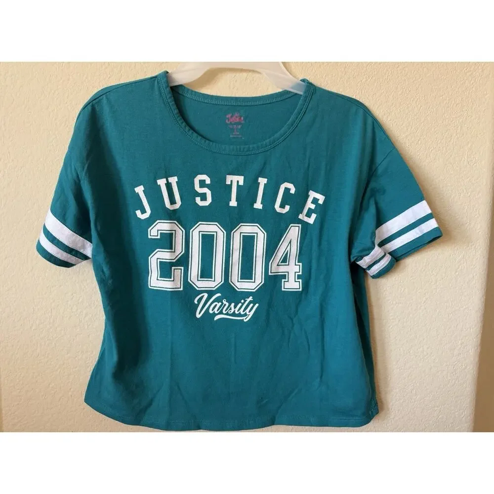 Lot Of 3 Justice Glitter Future CEO Good Vibes Boxy T Shirt Tops Size L 12/14